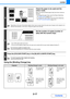 Page 1262-17
COPIER
Contents Using the [Binding Change] key
4
Check the paper to be used and the 
colour mode.
Make sure that the desired paper (tray) and colour mode are 
selected.
 To change the paper (tray), touch the [Paper Select] key.
☞PAPER TRAYS (page 2-11)
 To change the colour mode, touch the [Colour Mode] key.
☞COPY COLOUR MODES (page 2-21)
Depending on the size of the placed original, there may be cases where the same size of paper as the original is not 
selected automatically. In this event,...