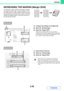 Page 3003-36
PRINTER
Contents
INCREASING THE MARGIN (Margin Shift)
This function is used to shift the print image to increase 
the margin at the left, right, or top of the paper. This is 
convenient when you wish to staple or punch the output 
but the binding area overlaps the text. When a finisher is 
installed, the staple function or the punch function can 
be used with this function.
(1) Configure the settings on the [Main] tab.
(2) Select the Binding Edge.
(3) Select the Margin Shift.
Select from the Margin...