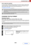 Page 5475-64
SCANNER/INTERNET FAX
Contents How to select the resolution
For normal text originals, 200X200dpi (200X100dpi in Internet fax mode) produces an image that is sufficiently legible. 
For photos and illustrations, a high resolution setting (600X600dpi, etc.) will produce a sharp image. However, a high 
resolution setting will result in a large file, and if the file is too large, transmission may not be possible. In this event, 
reduce the number of pages scanned or take other measures to decrease the...