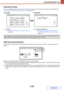 Page 5555-72
SCANNER/INTERNET FAX
Contents Internet fax mode
The keys explained below can only be used in Internet fax mode. The other keys are the same as those explained in 

Scan mode, USB memory mode, Data entry mode (page 5-71).
1st screen 2nd screen
(1) [2in1] key
☞SENDING TWO PAGES AS A SINGLE PAGE (2in1) 
(page 5-98)(2) [Transaction Report] key☞CHANGING THE PRINT SETTINGS FOR THE 
TRANSACTION REPORT (Transaction Report) 
(page 5-101)
[OK] key and [Cancel] key
In some cases two [OK] keys and one [Cancel]...