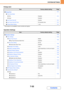 Page 7007-32
SYSTEM SETTINGS
Contents
Energy save
* This function is not available in some countries and regions.
Operation Settings
ItemFactory default settingPage
■Energy Save7-61
●Toner Save Mode
7-61XPrintDisabled
XCopy*Disabled
●Auto Power Shut-OffEnabled7-61
●Auto Power Shut-Off TimerFix transition time.7-61
●Preheat Mode Setting1 min.7-61
ItemFactory default settingPage
■Operation Settings7-62
●Other Settings7-62
XKeys Touch SoundMiddle7-62‹Key Touch Sound at Initial PointDisabled
XAuto Clear Setting60...