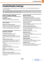 Page 7617-93
SYSTEM SETTINGS
Contents
Enable/Disable Settings
The following settings are used to prohibit the use of certain functions. Touch the [Enable/Disable Settings] key to 
configure the settings.
Printer Condition Settings
(When the hard disk drive and  printer expansion kit 
are installed.)
Disable Blank Page Print
This setting is used to disable blank page printing.
User Control
Disabling of Printing by Invalid User
Printing by users whose information is not stored in the 
machine, such as printing...