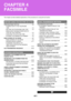 Page 3114-1
This chapter provides detailed explanations of the procedures for using the fax function.
BEFORE USING THE MACHINE AS A FAX
PREPARATIONS FOR FAX . . . . . . . . . . . . . . . . . . .  4-4
 CONNECTION TO THE TELEPHONE 
LINE . . . . . . . . . . . . . . . . . . . . . . . . . . . . . . . . . .  4-4
 SETTING THE TELEPHONE LINE TYPE . . . . .  4-5
 MAKE SURE THE MAIN POWER SWITCH 
IS IN THE ON POSITION  . . . . . . . . . . . . . . . .  4-5
 CHECKING THE DATE AND TIME . . . . . . . . . .  4-6
 STORING...