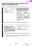 Page 3474-37
FACSIMILE
Contents
USING THE DOCUMENT GLASS TO SEND A FAX IN 
DIRECT TRANSMISSION MODE
When sending a fax from the document glass in direct transmission mode, only one page can be transmitted.
1
Open the automatic document feeder, 
place the original face down on the 
document glass, and then gently close 
the automatic document feeder.
 Align the corner of the original with the tip of the arrow mark 
 on the document glass scale.
 Place the original in the appropriate position for its size as...