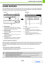 Page 621-21
BEFORE USING THE MACHINE
Contents
HOME SCREEN
When the [HOME] key is pressed on the operation panel, the home screen appears in the touch panel. Mode selection 
keys appear in the home screen. These keys can be touched to open the base screen of each mode. The [My Menu] 
key can be touched to display shortcuts to functions stored in My Menu.
(1) Mode select keys
Use these keys to switch between copy, image send, 
document filing, and Sharp OSA modes. Key names and 
images can be changed. (1st screen...