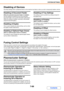 Page 7017-69
SYSTEM SETTINGS
Contents
Disabling of Devices
Use these settings when a peripheral device on the machine has failed or when you wish to temporarily disable a device.
Disabling of Document Feeder
(When the automatic document feeder is installed.)
Use this setting to prohibit the use of the automatic 
document feeder, such as when the feeder malfunctions. 
(When the setting is enabled, scanning is still possible 
using the document glass.)
Disabling of Duplex
This is used to disable two-sided...