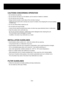 Page 7E-5
ENGLISH
CAUTIONS CONCERNING OPERATION
•  Do not block any opening.
•  Do not use the unit near or on hot objects, such as stoves or heaters or radiators.
•  Do not use the unit on its side. 
• Always hold the handle on both sides of the unit when moving it.
  Holding the front panel when carrying may cause it to detach, thus dropping the unit and resulting 
in bodily injury.
•  Do not use without filters inside the unit.
•  Do not wash and reuse the filter. 
  It may not only make the performance...