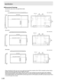 Page 48
48E

Specifications
n Dimensional Drawings
Note that the values shown are approximate values.

Opening height
(26-7/8 [683])
Opening width (47-1 1/16 [1212])28-3/8 [721]
49-3/16 [1250]
Opening width (41-1/8 [1044])24-11/16 [627]
42-5/8 [1083]
Opening width (36-3/4 [934])
Opening height 
(20-3/4
 [527])
22-1/4 [565]
38-5/16 [973]
1[26]
2-1/4
[57]
VESA  holes *
VESA  holes * 7-7/8
[200] 7-7/8
[200]
7-7/8 [200] 7-7/8
[200]
7-7/8 [200] 7-7/8
[200]
7-7/8[200]
1-1/16[27]
1-1/16[27]
2-3/16
[55]
Opening height...