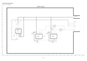 Page 48LC-32LE240M/340M(1stEdition)
8 – 8
• MAIN Unit-7/11 (LC-32LE240M)A C
B DEF GI
H
12345678910111213141516171819
20
21 22
SPI_CZ SPI_DO_DAT SPI_WPSPI_WP
SPI_CLK SPI_DI_DAT
C3102
0.1u
10VR3104
102 1 3
4
I2C_CLK
I2C_DATSPI_CLK
SPI_DI_DAT
SPI_DO_DAT SPI_CZ BU+3.3V
R3105
102
1
34
C3103
0.1u
10VR3103
4.7K R3101
4.7K
C3101
0.1u
10V
CZB
IXD110WJQZ
1 A0
2 A1
3 A2
4 GND5
SDA 6
SCL 7
WP 8
VCCSPI_WP
R3102
0
BR24T28F
1 A0
2 A1
3 A2
45 6 7 8 RH-IXD463WJQZQ1
CS 2
SO/SIO1 3
WP 4
GND
5 SI/SIO0
6 SCLK
7 HOLD
8 VCC
TO...