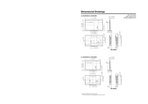 Page 84*1  Active area/Área activa/Zone active*2  Thinnest part/Parte más delgada/Partie la plus mince
Unit: inch (mm)
Unité: pouce (mm)
Unidad: pulgada (mm)
Dimensional Drawings
LC-52LE640U/LC-52C6400U LC-60LE640U/LC-60C6400U
AN-52AG4
AN-52AG4
479/16 (1208)
3023/64 (771)
29
3/32 (739)
25
33/64
(648.0)
*1
161/2 (419)
4523/64(1152.0)*1
 13 1/8 (333) 5
41/64(143)2
27/32 (72) 1
3/64 (26.4)*2
21/64 (51)
13
19/32 (345) 15
25/64 (391)
5° 153/4 (400)
 15 3/4 (400)11
17/64 (286)
43/64 (17)
815/32 (215) 21
7/64 (536)
4...