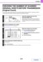 Page 4464-91
FACSIMILE
Contents
CHECKING THE NUMBER OF SCANNED 
ORIGINAL SHEETS BEFORE TRANSMISSION 
(Original Count)
The number of scanned original sheets can be counted and displayed before transmission. Checking the number of 
scanned original sheets before transmission helps prevent transmission mistakes.
1
Insert the originals face up in the 
document feeder tray.
Insert the originals all the way into the document feeder tray. 
Multiple originals can be placed in the document feeder tray. 
The stack of...