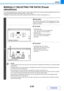 Page 1362-24
COPIER
Contents
MANUALLY SELECTING THE RATIO (Preset 
ratios/Zoom)
Touch the [Copy Ratio] key in the base screen of copy mode to select one of five (four) preset enlargement ratios or five 
(four) preset reduction ratios (maximum 400%, minimum 25%).
In addition, the zoom keys can be used to select any ratio from 25% to 400% in increments of 1%.
1
Set the ratio.
Touch a preset ratio key and/or the zoom keys to set the ratio.
There are two setting screens. Use the   keys to switch 
between the...