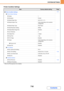 Page 6557-8
SYSTEM SETTINGS
Contents
Printer Condition Settings
* When the PS3 expansion kit is installed.
ItemFactory default settingPage
■Printer Condition Settings7-21
●Printer Default Settings
7-21
XCopies1
XOrientationPortrait
XDefault Paper SizeA4 (8-1/2 x 11)
XDefault Output TrayVaries depending on the machine 
configuration
XDefault Paper TypePlain Paper
XInitial Resolution Setting600dpi
XDisable Blank Page PrintDisabled
XLine Thickness5
X2-Sided Print1-Sided
XN-Up Print1-Up
XFit To PageEnabled...