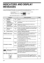 Page 4846
INDICATORS AND DISPLAY  
MESSAGES
If one of the following indicators lights up or one of the following messages appears in the display, check the 
meaning of the indicator or message in the following table and take appropriate action.
IndicationCause and solutionPage
Maintenance 
indicatorSteadily 
litService by an authorised SHARP service technician is 
required.–
Developer 
replacement 
required indicatorSteadily 
litDeveloper is required. Contact your authorised service 
representative.–
Toner...