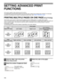 Page 4038
SETTING ADVANCED PRINT 
FUNCTIONS
This section explains major advanced print functions.
The explanations assume that the paper size and other basic settings have already been selected. For the basic 
procedure for printing and the steps for opening the printer driver, see BASIC PRINTING (p.35).
PRINTING MULTIPLE PAGES ON ONE PAGE (N-Up Printing)
This function can be used to reduce the print image and print multiple pages on a single sheet of paper.
This is convenient when you want to print multiple...