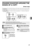 Page 3937
3
ERASING SHADOWS AROUND THE 
EDGES OF A COPY
(Erase copy)
●This feature is used to erase shadows that appear around the edges of copies of books and other thick originals. 
(EDGE ERASE)
●The feature can also erase the shadow that appears down the center of books and other originals that open up. 
(CENTER ERASE)
●The factory default setting for the width of the erasure is approximately 1/2. The width can be changed in the 
user programs. (p.45)
1Place the original(s). (p.18)
2If the original is placed...