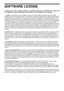 Page 8280
SOFTWARE LICENSE
PLEASE READ THIS LICENSE CAREFULLY BEFORE USING THE SOFTWARE. BY USING THE
SOFTWARE, YOU ARE AGREEING TO BE BOUND BY THE TERMS OF THIS LICENSE.
1. License. The application, demonstration, system and other software accompanying this License, 
whether on disk, in read only memory, or on any other media (the Software) and related documentation 
are licensed to you by SHARP. You own the disk on which the Software is recorded but SHARP and/or 
SHARPs Licensors retain title to the Software...