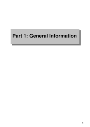 Page 31
Part 1: General Information
Pegasus-E_Copy_Ex.book  1 ページ  ２００４年９月２３日　木曜日　午前１１時４１分
Downloaded From ManualsPrinter.com Manuals 