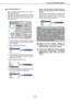 Page 10SETTING THE PRINTER DRIVER
1-7
5Click the [Paper] tab.
Make sure that the selected paper size is correct in
the [Paper Size] field.
Next, select the paper feeding method in [Paper
Selection]. Normally [Auto Select] is used. If you
wish to use the optional paper tray, select it in the
following window.
(1) To select a paper tray, select [Paper Source] in
[Paper Selection] and then select the desired
tray from the list.
Example: Selecting the bypass tray
(2) To select the paper type, select [Paper Type]...