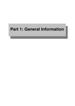 Page 3Part 1: General Information
Downloaded From ManualsPrinter.com Manuals 