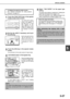 Page 123SPECIAL MODES
5-27
5
1Touch the [TAB COPY] key in the special
modes screen (2nd screen).
The TAB COPY setting
screen will appear. A
tab copy icon ( ) will
also appear in the
upper left corner of the
screen to indicate that
the function is turned
on.
2Set the tab width if necessary and touch
the [OK] key.
Set the tab width with the
 and   keys. The
width can be set from 0
to 20 mm (0 to 5/8) in
increments of 1 mm (1/
8).
3Touch the [OK] key in the special modes
screen.
You will return to the main screen...