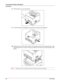 Page 948-6User’s Guide
Tray module (A4/Letter, 550 sheets)
Accessories
8.Pull the paper tray out of the printer. 
9.Lift up the printer by holding the recessed areas as shown in the diagram. 
10 .Align the corners of the printer and the tray modules, and lower the printer gently so that 
the guide pins at the 4 corners of the tray modules fit into the holes at the base plate of the 
printer. 
NOTE:The printer must be lowered gently. Otherwise, the interior parts may be damaged. 
Downloaded From...