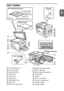 Page 41
4 PART NAMES
Interface
USB 
connector
Original cover
Toner cartridge
Photoconductive
drum
SPF (Peripheral device)
Exit area
3
4
5
6
2
8
9
12
16
17
18
Original guides
Document feeder trayPeep holeDocument
feeder cover
8
4
13
14
11
7
151
10
SPF scanning area
Document glass
Operation panel
Front cover
Paper tray 1
Paper tray 2
Multi-bypass tray
Side cover
Side cover open button1
2
3
4
5
6
7
8
9
Bypass tray paper guides
Paper output tray
Paper output tray extension
Pow er  sw it ch
Handle
Power cord...