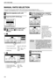 Page 3432
COPY FUNCTIONS
MANUAL RATIO SELECTION
There are five (four) preset reduction ratios and five (four) preset enlargement ratios.
In addition, the [ZOOM] keys ( ,  ) can be pressed to select the ratio in increments of 1%.
1Place the original(s). (p.23, p.24)
2Touch the [COPY RATIO] key.
3Use the [MENU] key to select menu 
[ ] or menu [ ] for copy ratio 
selection.
Menu

Preset reduction keys :70%, 81%, 86% (64%, 
77%)

Preset enlargement keys :115%, 122%, 141% 
(121%, 129%)
 [100%] key 100%
Menu

Preset...