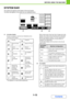 Page 541-13
BEFORE USING THE MACHINE
Contents
SYSTEM BAR
The system bar appears at the bottom of the touch panel.
The items that appear in the system bar are explained below.
(1) Job status display
The job in progress or reserved are indicated by icons. 
The icons are as follows.
* This appears in a multi-mode broadcast job.When a base screen other than that of image send mode 
appears, the number of the tray being used to feed paper 
appears during paper feeding. The colour appearing in 
the job status display...