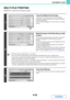 Page 6286-33
DOCUMENT FILING
Contents
MULTI-FILE PRINTING
Multiple files in a folder can be selected for printing.
1
Touch the [Multi-File Print] key.
To select files of a particular job type, touch the [Switch 
Display] key, select the job type from the screen that appears, 
and touch the [OK] key.
Touch the [Switch Display] key to show only files of a selected 
job type.
2
Select the keys of the files that you wish 
to print.
Touch the keys of the files that you wish to print. Touched file 
keys will be...