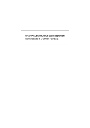 Page 159SHARP ELECTRONICS (Europe) GmbH
Sonninstraße 3, D-20097 Hamburg
Downloaded From ManualsPrinter.com Manuals 