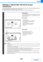 Page 1362-24
COPIER
Contents
MANUALLY SELECTING THE RATIO (Preset 
ratios/Zoom)
Touch the [Copy Ratio] key in the base screen of copy mode to select one of five (four) preset enlargement ratios or five 
(four) preset reduction ratios (maximum 400%, minimum 25%).
In addition, the zoom keys can be used to select any ratio from 25% to 400% in increments of 1%.
1
Set the ratio.
Touch a preset ratio key and/or the zoom keys to set the ratio.
There are two setting screens. Use the   keys to switch 
between the...