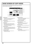 Page 3028
BASE SCREEN OF COPY MODE
Touch the [COPY] key in the touch panel to open the base screen of copy mode.
Select copy settings in the base screen.
(1) [Exposure] key
This shows the current copy exposure and exposure 
mode settings. Touch this key to change the 
exposure or exposure mode setting.
(2) [Copy Ratio] key
This shows the current copy ratio. Touch this key to 
adjust the copy ratio.
(3) [Original] key
Touch this key to enter the original size manually.
When an original is placed, this key shows...