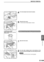 Page 3533
COPIER
TROUBLE?
MISFEED REMOVAL
Misfeed removal
4
Turn the transport lever back into place.
5
Close the front cover.
lConfirm that the misfeed display is cleared.
Misfeed around the fusing unit and exit area
1
Open the front cover.
2
Turn the roller rotating knob in the direction of the
arrow and remove the paper from the fusing unit area.
CAUTION
The fusing unit is hot! Use care in removing paper.
A MISFEED HAS OCCURRED.
CLEAR INDICATED AREA.
PRESS THE      KEY FOR RECOVERY
INSTRUCTIONS.
Roller...