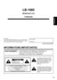 Page 35 1
LB-1085
MONITEUR LCDFRANÇAIS
INFORMATIONS IMPORTANTES
POUR RÉDUIRE LES RISQUES D’INCENDIE OU  
D’ÉLECTROCUTION, N’EXPOSEZ PA S CET 
APP AREIL  À LA PLUIE OU À L’ HUMIDITÉ.AVERTISSEMENT : 
Ce symbole (éclair dans un triangle 
équilatéral) avertit l’utilisateur de la 
présence dans le boîtier de l’appareil 
d’une « tension dangereuse » non 
isolée suf fisamment élevée pour  
causer une électrocution aux 
personnes.
Ce symbole (point d’exclamation dans  
un triangle équilatéral) avertit l’utilisateur 
de...