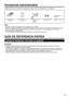 Page 73ES 7
Accesorios suministrados
Asegúrese de que los accesorios siguientes le hayan sido suministrado\
s con el producto.
 Control remoto
 (x1)
Págína 10  Pila de tamaño “AA” 
(x2) 
Págína 10 
 Abrazadera del cable 
de ca (x1)Págína 9
   
Cable de ca (x1) 
Págína 9
   
Manual de operación  
(x1)

 Tapón de tornillo M16
 
(x2)
NOT A
No utilice un cable de ca distinto del suministrado con el monitor.
• 
Cuando se retiren los tornillos de ojo de la parte superior, cierre los orificios introduciendo los...