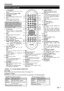 Page 5Introduction
Remote control unit
	









	
		
	

	
		 	
	
	 	



	


















1 B Standby/On
 Enter standby mode or turn on the
 power.
2 p Channel information / EPG
 (See pages 11 and 20.)
3 DTV MENU
 Display the MEDIA PLAYER screen.
4 0–9
 Set the channel in TV mode. 
  Set the page in Teletext mode.
5 A Flashback
 Press to return to the previous
  selected channel or external input
 mode.
6 DTV
 Change between ATV and DTV
 mode.
7 f Picture format
Change between...