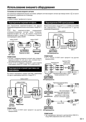 Page 119
YP
B
(CB)
PR
(CR)
COMPONENT
àÒÔÓÎ¸ÁÓ‚‡ÌËÂ ‚ÌÂ¯ÌÂ„Ó Ó·ÓÛ‰Ó‚‡ÌËﬂ
ìÒÚ‡ÌÓ‚Í‡ ËÒÚÓ˜ÌËÍ‡ ‚ıÓ‰ÌÓ„Ó ÒË„Ì‡Î‡
ÑÎﬂ ÔÓÒÏÓÚ‡ ËÁÓ·‡ÊÂÌËÈ ‚ÌÂ¯ÌËı ËÒÚÓ˜ÌËÍÓ‚, ‚˚·ÂËÚÂ ËÒÚÓ˜ÌËÍ ‚ıÓ‰ÌÓ„Ó ÒË„Ì‡Î‡ ÔË ÔÓÏÓ˘Ë ÍÌÓÔÍË b Ì‡ ÔÛÎ¸ÚÂ
‰ËÒÚ‡ÌˆËÓÌÌÓ„Ó ÛÔ‡‚ÎÂÌËﬂ ËÎË ÚÂÎÂ‚ËÁÓÂ.
èêàåÖóÄçàÖ
•ä‡·ÂÎË ÒÓ ÁÌ‡ÍÓÏ * ÔËÓ·ÂÚ‡˛ÚÒﬂ ÓÚ‰ÂÎ¸ÌÓ.
èêàåÖóÄçàÖ
•ëËÒÚÂÏ˚  Ò  ÛÒÓ‚Â¯ÂÌÒÚ‚Ó‚‡ÌÌÓÈ  ÒËÒÚÂÏÓÈ  Ò‚ﬂÁË  ÚÂÎÂ‚ËÁÓ-
‚Ë‰ÂÓÏ‡„ÌËÚÓÙÓÌ  AV  Link  ÏÓ„ÛÚ  ·˚Ú¸  ÌÂÒÓ‚ÏÂÒÚËÏ˚  Ò
ÌÂÍÓÚÓ˚ÏË ‚ÌÂ¯ÌËÏË ËÒÚÓ˜ÌËÍ‡ÏË ÒË„Ì‡Î‡.
•ëË„Ì‡Î  TV-OUT  ÌÂ...