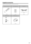Page 75
Supplied accessories
Make sure the following accessories are provided with the product.
LC-37GA3E
Page 6 AC cord (g1)
Remote control unit (g1) “AAA” size battery (g2)
Page 13 Page 8
Operation manual
Product shape varies in some
countries.
Cable clamp (g1)
Page 6
LC-37GA3E(E)-a04.6.25, 7:47 AM 5
 