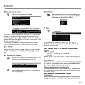 Page 2119
 
Stichwortverzeichnis aufrufen
Stichwortverzeichnis aufrufen mit INFOINFO
Stichwortverzeichnis
vorhergehender/nächster Buchstabe
Seite 
/ausführen
Buchstabe wählen ... Sprache
Demo
Ausstattung des TV
Erstinbetriebnahme wiederholen
Werkseinstellungen
Anderes Gerät
Anschlüsse
  AUDIO DIGITAL IN/OUT (SPDIF)END
zaOKOK
Hier erhalten Sie Informationen über die technische Ausstattung Ihres
Fernsehgerätes 
P+
P–
Das Stichwortverzeichnis beantwortet viele Fragen rund ums Fern se hen. 
Wenn es um die...