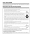 Page 42
Nous vous remercions pour votre achat de ce téléviseur couleur à cristaux liquides SHARP. Pour en assurer la
sécurité et le bon fonctionnement pendant de longues années, veuillez lire attentivement les Précautions de
Sécurité Importantes avant de l’utiliser.
Cher client SHARP
• Nettoyage—Débranchez le cordon secteur de la prise secteur avant de nettoyer l’appareil. Utilisez un chiffon mouillé
pour le nettoyer. N’utilisez pas de produits nettoyant liquides ou en aérosols.
• Eau et humidité—N’utilisez...