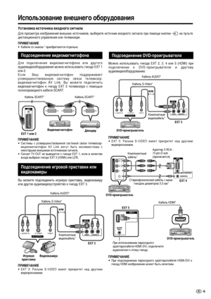 Page 119
YP
B
(CB)
PR
(CR)
COMPONENT
àÒÔÓÎ¸ÁÓ‚‡ÌËÂ ‚ÌÂ¯ÌÂ„Ó Ó·ÓÛ‰Ó‚‡ÌËﬂ
ìÒÚ‡ÌÓ‚Í‡ ËÒÚÓ˜ÌËÍ‡ ‚ıÓ‰ÌÓ„Ó ÒË„Ì‡Î‡
ÑÎﬂ ÔÓÒÏÓÚ‡ ËÁÓ·‡ÊÂÌËÈ ‚ÌÂ¯ÌËı ËÒÚÓ˜ÌËÍÓ‚, ‚˚·ÂËÚÂ ËÒÚÓ˜ÌËÍ ‚ıÓ‰ÌÓ„Ó ÒË„Ì‡Î‡ ÔË ÔÓÏÓ˘Ë ÍÌÓÔÍË b Ì‡ ÔÛÎ¸ÚÂ
‰ËÒÚ‡ÌˆËÓÌÌÓ„Ó ÛÔ‡‚ÎÂÌËﬂ ËÎË ÚÂÎÂ‚ËÁÓÂ.
èêàåÖóÄçàÖ
•ä‡·ÂÎË ÒÓ ÁÌ‡ÍÓÏ * ÔËÓ·ÂÚ‡˛ÚÒﬂ ÓÚ‰ÂÎ¸ÌÓ.
èêàåÖóÄçàÖ
•ëËÒÚÂÏ˚  Ò  ÛÒÓ‚Â¯ÂÌÒÚ‚Ó‚‡ÌÌÓÈ  ÒËÒÚÂÏÓÈ  Ò‚ﬂÁË  ÚÂÎÂ‚ËÁÓ-
‚Ë‰ÂÓÏ‡„ÌËÚÓÙÓÌ  AV  Link  ÏÓ„ÛÚ  ·˚Ú¸  ÌÂÒÓ‚ÏÂÒÚËÏ˚  Ò
ÌÂÍÓÚÓ˚ÏË ‚ÌÂ¯ÌËÏË ËÒÚÓ˜ÌËÍ‡ÏË ÒË„Ì‡Î‡.
•ëË„Ì‡Î  TV-OUT  ÌÂ...