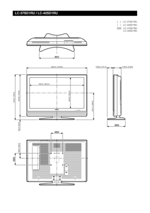 Page 39621,1
(925,6) / [1029,0](108,2) / [101,7] (118,5) / [132,6]
(822,5) / [933,4]
(702,9) / [768,3]
(643,6) / [708,8] (59,3) / [59,5] (96,0) / [85,0] 200,0
200,0
304,3
(463,8) / [526,4]
(422,1) / [458,0]
LC-37SD1RU / LC-42SD1RU
(   )  : LC-37SD1RU
[   ]  : LC-42SD1RU
: LC-37SD1RU
LC-42SD1RU
Cover3_42SD1RU06.9.13, 5:42 AM 1
 