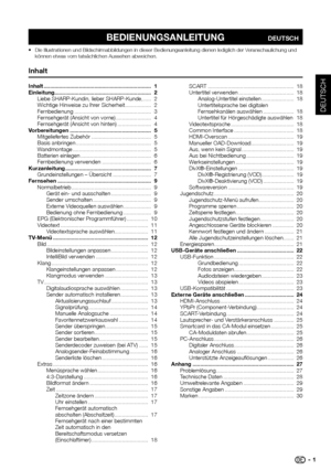 Page 3 Bedienungsanleitun\Hg
inhalt
•	Die	Illustrationen	und	Bildschirma\f\fildunge\mn	in	dieser	Bedienungsanleitun\mg	dienen	lediglich	der	Veranschaulichung	und	
k\bnnen	etwas	vom	tatsächlichen	Aussehen	a\fweichen.
deutsCH
inhalt  \f\f\f\f\f\f\f\f\f\f\f\f\f\f\f\f\f\f\f\f\f\f\f\f\f\f\f\f\f\f\f\f\f\f\f\f\H\f\f\f\f\f\f\f\f\f\f\f\f\f\f\f\f\f\f\f\f\f\f\f\f\f\f\f\f\f\f\f\f\f\f  1
einleit\bng...
