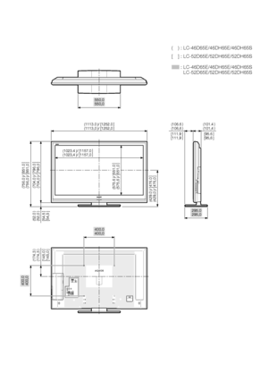 Page 47 
(1113.0 )/ [1252.0]
 
(1113,0 )/ [1252,0]
 
(1023.4 )/ [1157.0]
 
(1023,4 )/ [1157,0]
[54.5]
[54,5 ] (52.0)
(52,0)
[145.0]
[145,0 ] (174.3)
(174,3)
[111.9]
[111,9] (106.6)
(106,6)
[95.6]
[95,6 ] (101.4)
(101,4)
 
(704.0 )/ [796.0]
 
(704,0 )/ [796,0]  
(756.0 )/ [851.0]
 
(756,0 )/ [851,0]
400.0
400,0
400.0
400,0
295.0
295,0
550.0
550,0
 
(575.6 )/ [651.0]
 
(575,6 )/ [651,0]
 
(429.0 )/ [476.0]
 
(429,0 )/ [476,0]
SPECIAL NOTE FOR USERS IN THE U.K.The mains lead of this product is fitted with a...