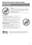 Page 6  
iMPORTANTSAFETYiNSTRUCTiONS 
Congratulationsonyourpurchase!Asyouenjoyyournewproduct,pleasekeepthesesafetytipsinmind: 
THEiSSUE 
oThehometheaterentertainmentexperienceisagrowingtrendandlargerflatpanel 
displaysarepopularpurchases.However,flatpaneldisplaysarenotalwayssupported 
ontheproperstandsorinstalledaccordingtothemanufacturersrecommendations. 
oFlatpaneldisplaysthatareinappropriatelysituatedondressers,bookcases,shelves, 
desks,speakers,chestsorcartsmayfalloverandcauseinjury....