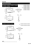 Page 7169
Appendix
Dimensional drawings
LC-46LE824E LC-46LE824RU LC-46LU824E LC-46LU824RU 
LC-40LE924E LC-40LE924RU LC-40LE824E LC-40LE824RU
LC-40LE824E
LC-40LU824E LC-40LU824RU
 (
1127.0 )
/ [
993.0  ]
  (
1127,0 )
/ [
993,0  ]
 (
540.0 )
  (
540,0 )
[ 450.0  ]
[ 450,0  ]
 
( 
785.0  )
/ [ 
707.0  ]
  ( 
785,0  )
/ [ 
707,0  ]
 
( 
400. 0 )
/ [ 
300 .0  ]
  ( 
400, 0 )
/ [ 
300 ,0  ]
 ( 
734.0  )
/ [ 
659.0  ]
  ( 
734,0  )
/ [ 
659,0  ]
  [ 
404.0  ]
  [ 
404,0  ]
 
( 
444.0  )
  ( 
444,0  )
 
[ 
48.0  ]
  [...