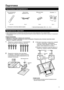 Page 7
Подготовка
Прилагаемые принадлежности
Прикрепление  подставки
•  Перед  подсоединением  (или  отсоединением ) подставки  выньте  шнур  питания  переменного  тока  из  гнезда  AC INPUT.
•  Перед  проведением  работы  расстелите  амортизирующий  материал  на  опорной  поверхности , куда  положите  телевизор . Это  предотвратит  
его  повреждение .
ПРЕДОСТЕРЕЖЕНИЕ
•  Прикрепите  подставку  в  правильном  положении .
•  Обязательно  следуйте  приведенным  ниже  инструкциям . Неправильная  установка...