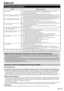 Page 41
Załącznik
Rozwiązywanie problemów
Problem Możliwe rozwiązanie
Brak zasilania.
•
Sprawdź, czy naciśnięty został znajdujący się na piloc\Ęie zdalnego sterowania przycisk  B. 
Jeśli wskaźnik na telewizorze świeci na czerwono, naciśnij p\Ęrzyciski  B.
Czy kabel zasilający jest rozłączony?
Sprawdź, czy naciśnięty został znajdujący się na telew\Ęizorze przycisk  a.
•
•
•
Nie można obsługiwać telewizora.
• Czynniki zewnętrzne, takie jak wyładowania atmosferyczne, elektryc\Ęzność statyczna itp., mogą...