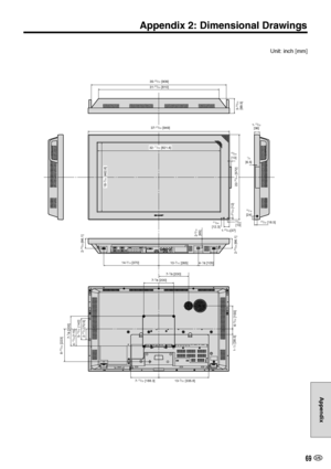 Page 7069 US
Appendix
Appendix 2: Dimensional Drawings
32-11/32 [821.6]
37-23/64 [949]
18-7/32 [462.8]
22-33/64 [572]
33/64[13]1/4[6.5]1-
13/32[36]
23/32 [18.5]
15/16[24]
4-
1/8 [105] 10-7/16 [265] 14-9/16 [370]
7-
7/8 [200]7-
7/8 [200]
2-39/64 [66.1]
13-7/32 [335.8] 7-13/32 [188.3]
 6-3/32 [155] 1-
1/2 [38.5]
7-7/8 [200] 8-
25/32 [223]
5-
19/32 